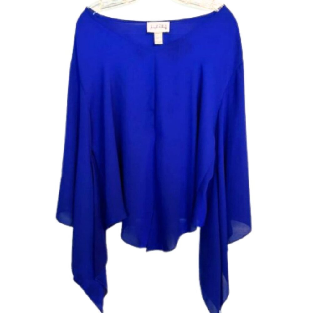 Joseph Ribkoff Royal Blue Flowing Asymmetrical Blouse
